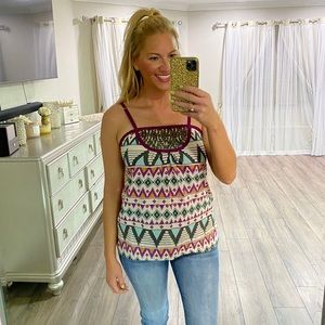 Aztec Studded Geo Print Tank 💛‎